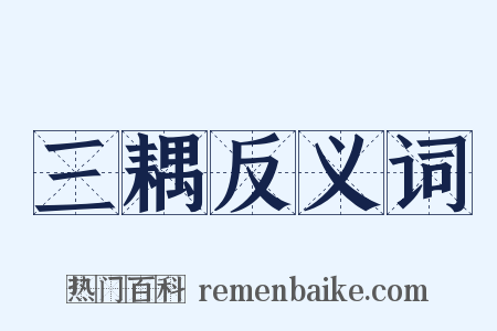 三耦反义词是什么意思的图片